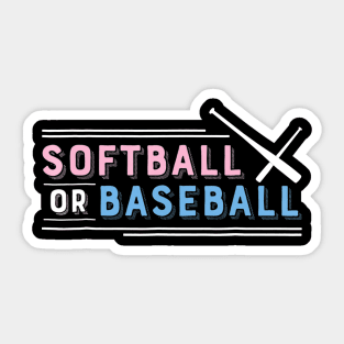 Softball or Baseball Shirt, Sports Gender Reveal Sticker